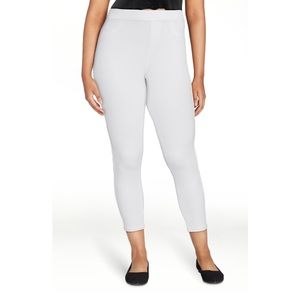 2 Pairs Time and Tru Midrise White Capri Jeggings Plus Size XL & XXL
